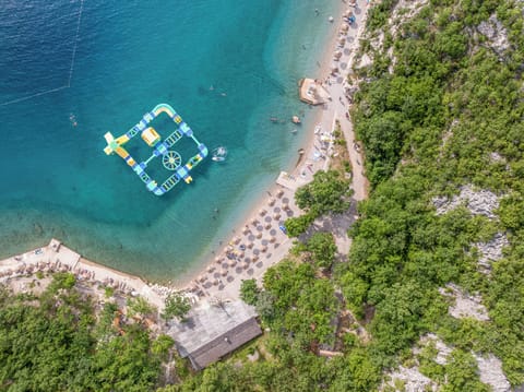 Beach nearby, sun loungers, beach umbrellas, 2 beach bars