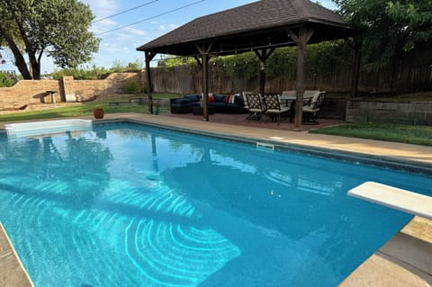 Private year-round pool with optional heating, just steps from the pergola.