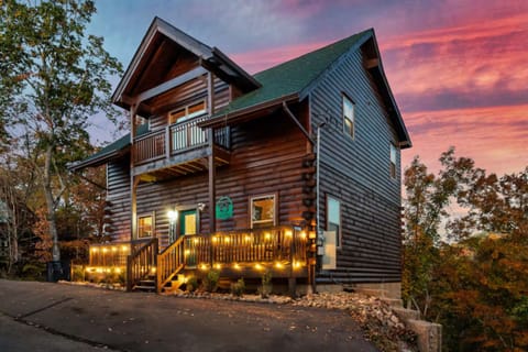 Experience cozy mountain living in an authentic log cabin.