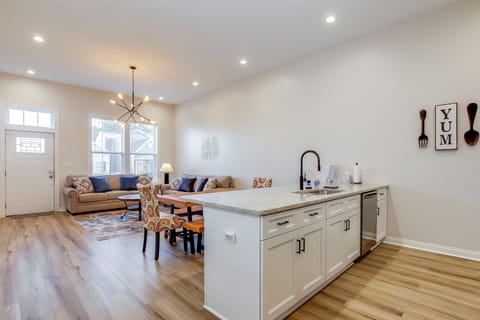 Open concept kitchen and living space