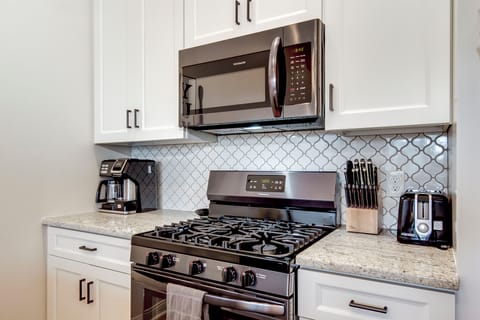 Chef’s kitchen with gas range