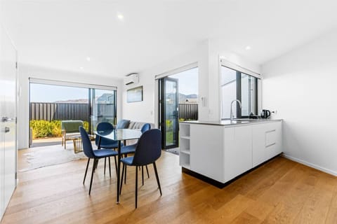 Well equipped kitchen and dining area that seats 4. Modern appliances make meal prep a breeze. Or message us to find out about some of the great local dining spots.