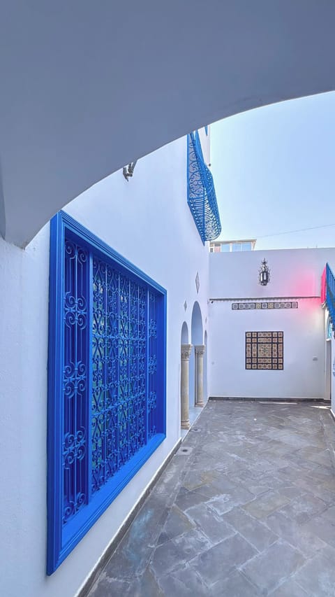 Traditional courtyard with authentic Tunisian architecture and natural light