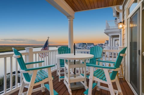 Deck #1 - Dining Deck off the Living Room with A+ views of the Bay!