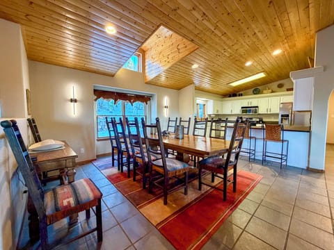 Dine with a view! Spacious seating for the entire group to gather together.