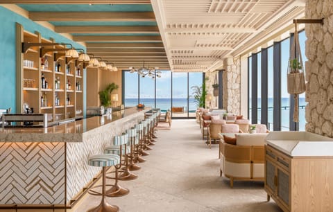 Rooftop bar, ocean views, open daily
