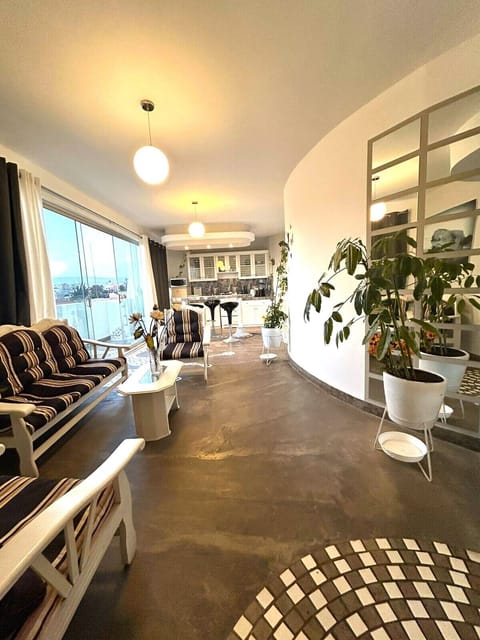 Design Apartment, Balcony, City View | Living area