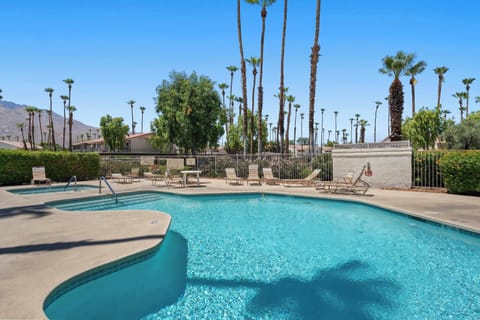 Lounge poolside with a book or soak away stress in the hot tub 