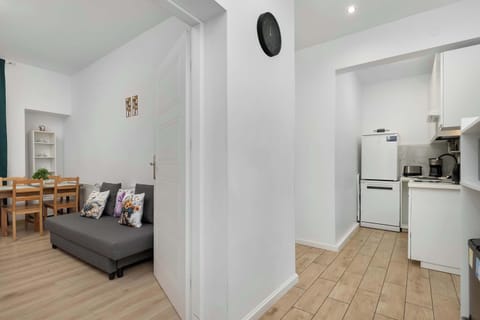 The kitchen's modern appliances make meal preparation easy.