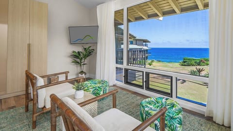 Kapalua Bay Villas #29G5 - Bedroom Suite Seating Area Ocean View - Parrish Maui