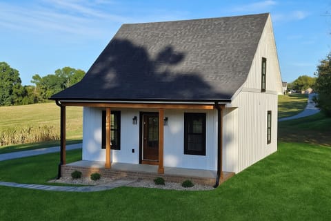 House sits on the front side of our 35 acre property. 