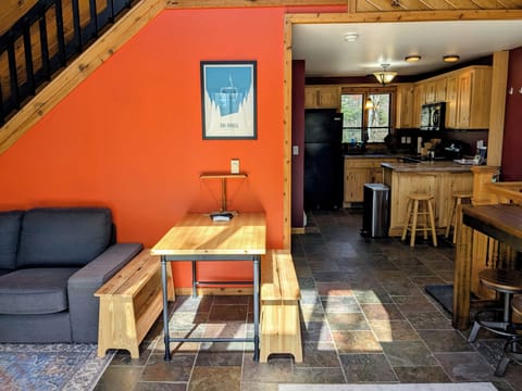 Dining table and benches for 4-6 in main living area