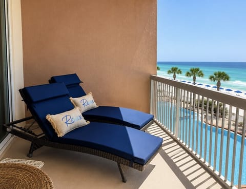 Furnished, Private Oceanfront Balcony with Ample Seating to Enjoy Sunsets and Views for Days