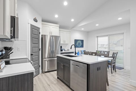 Kitchen looking into the dining area