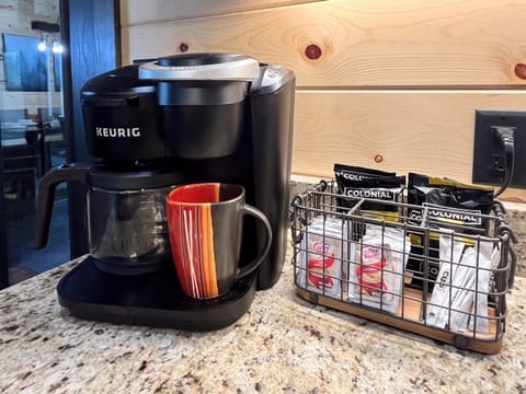 Start your mornings right with our Keurig coffee station – complete with a selection of your favorite brews.