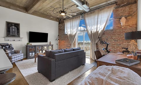 Watch the big game or binge your favorite show in this beautiful living room.