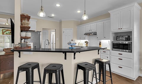 Stocked kitchen ready for you to whip up a quick snack or meal.