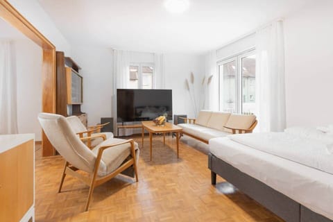 Relax in our living area with coffee and cake or watch a series on our smart TVs including Netflix.