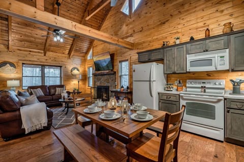 The open main level makes staying connected easy.