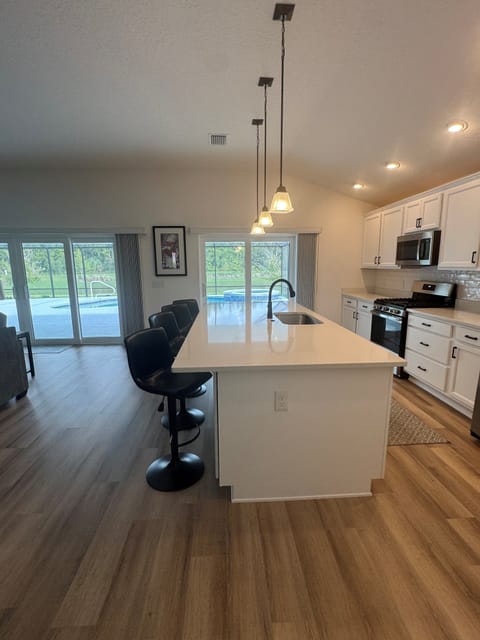 Kitchen overlooking lanai.