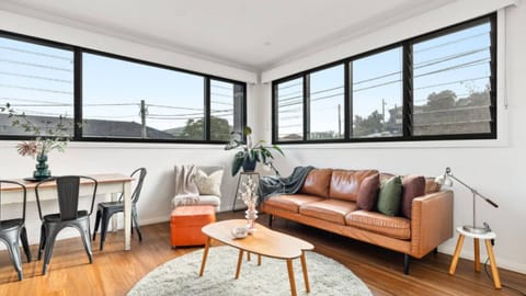 Spacious open-plan lounge and dining space