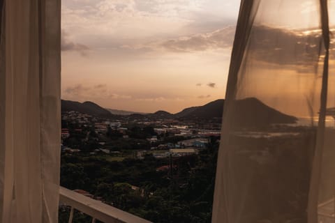 From day to evening on the balcony overlooking the marina and with ocean views