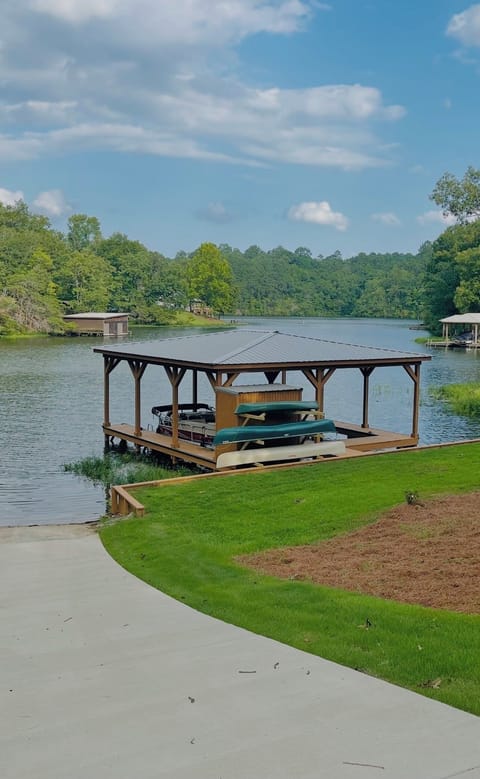 New 2 slip Boathouse and Concrete Boat Ramp