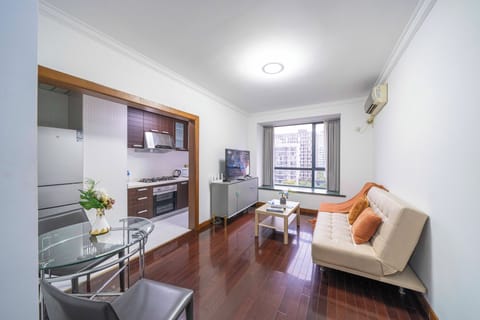 Superior Apartment, 1 Bedroom, Kitchen, City View | Living room | 55-inch Smart TV with cable channels
