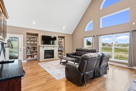 Plenty of seating for movie night or game day. Cozy up and unwind with your people.