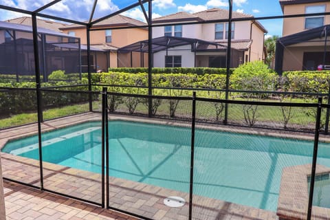 South west facing private pool and spa.
