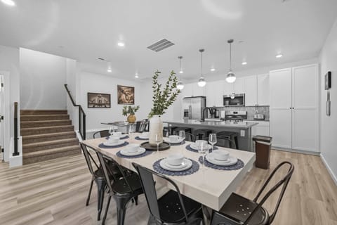 Cook, chat, and dine together—open kitchen and space for the whole crew!