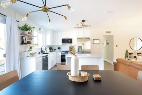 The home features a modern, open concept design