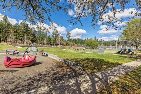 The park is right across the street! Tons of fun and trails and views of the mountains.
