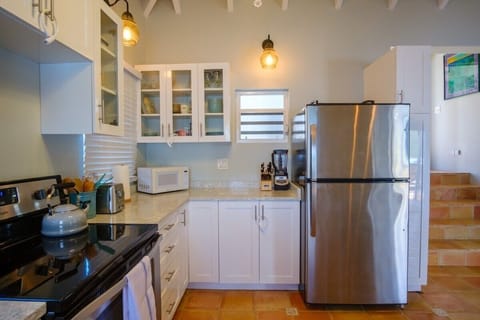 The kitchen has everything you need to cook as many meals as you'd like at the property.