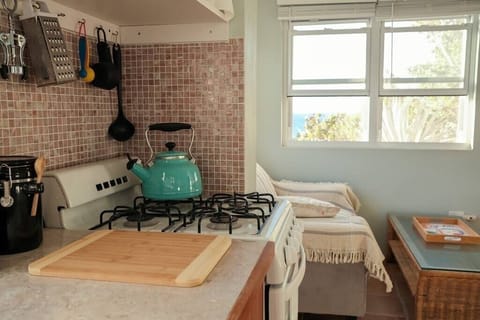 The studio is cozy but it has a full kitchen!