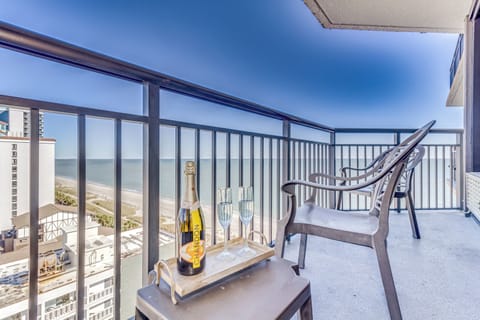 Watch the sunrise of the sunset from your balcony!