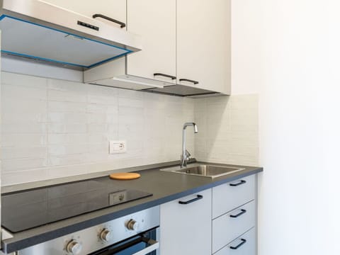 Kitchen, Countertop, Cabinetry, Interior Design, Flooring, Kitchen Appliance, Kitchen Sink, Drawer, Home, Floor