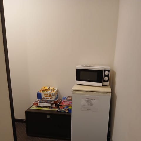 Shared fridge, microwave, electric kettle