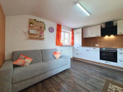 Schlafsofa mit neuer, moderner Küchenzeile