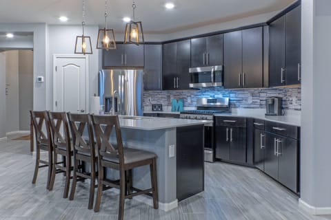 Contemporary kitchen will delight your chef.