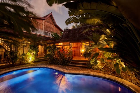 European charm meets traditional Balinese design across three private buildings.