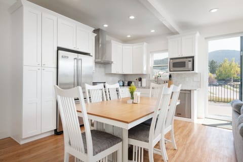 Great views from the well stocked kitchen. 