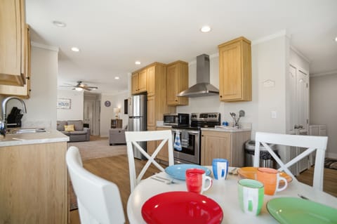 Kitchen with open dining space as well.