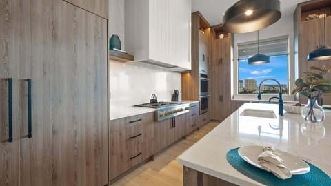 2nd Living Level  - Kitchen - Oversized Refrigerator -  Double Ovens