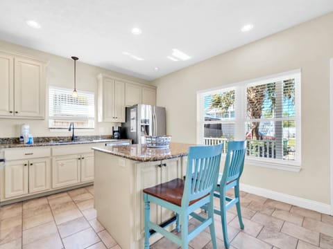 First floor kitchen island seating