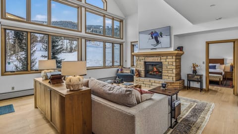 Great Room, Main Level - With views of the ski slopes.