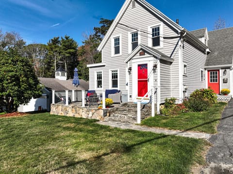 Front of house with patio