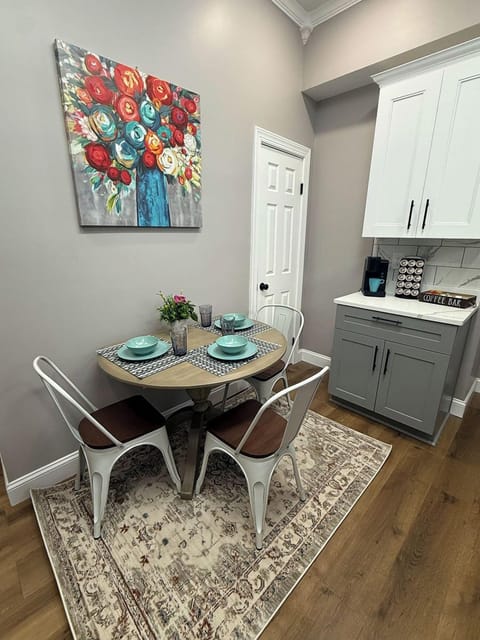 Kitchen table opens to seat 4