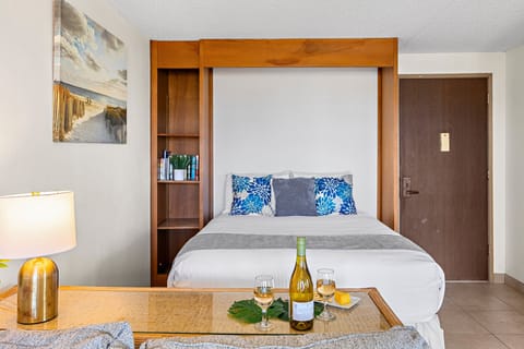 Comfortable sleeping space for 2 guests with smart layout for rest and relaxation after beach days.