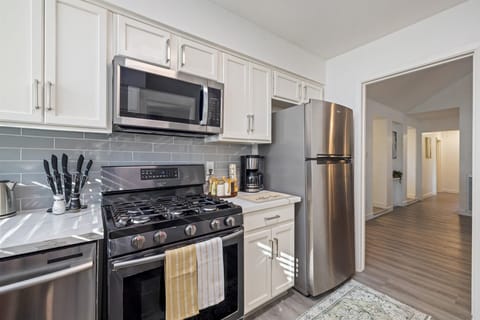 Stainless steel appliances.